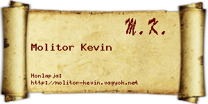 Molitor Kevin névjegykártya